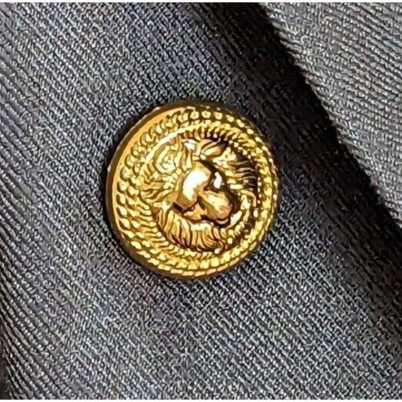 Mossman The Signature Blazer Jacket Navy Military Classic Double Breast Size 10 - Picture 10 of 12